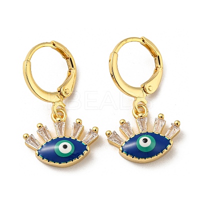 Real 18K Gold Plated Brass Dangle Leverback Earrings EJEW-A033-11G-05-1