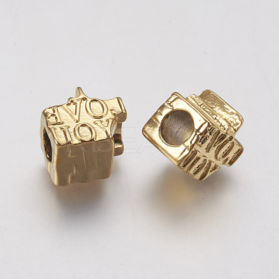 Ion Plating(IP) 304 Stainless Steel European Beads STAS-J022-111G-1