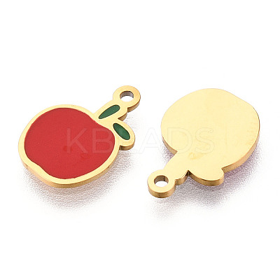 304 Stainless Steel Enamel Charms STAS-T065-52G-01-1