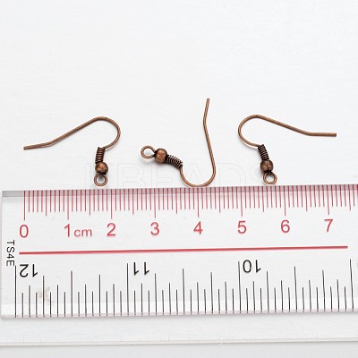 Earring Jewelry Findings Red Copper Iron Earring Hooks X-E135-NFR-1