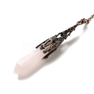 Natural Rose Quartz Dowsing Pendulum Big Pendants G-H285-06R-22-1