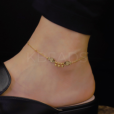 Double Fish 304 Stainless Steel Link Anklets for Women FS-WG2E8EF-01-1