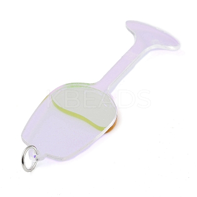 Printed Acrylic Big Pendants OACR-Q188-02A-1