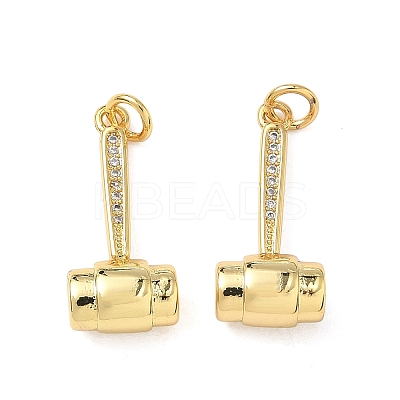 Brass Micro Pave Clear Cubic Zirconia Pendants KK-F930-26B-G-1