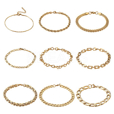 304 Stainless Steel Chain Bracelets STAS-TA0004-58-1