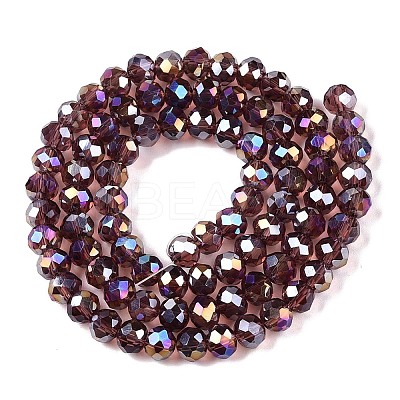 Electroplate Glass Beads Strands X-EGLA-A044-T6mm-B13-1