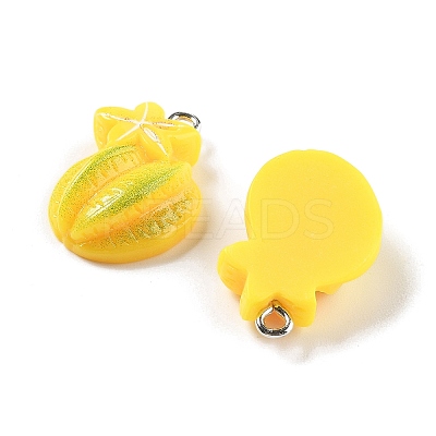 Opaque Resin Pendants LS-RESI-S013-02I-1