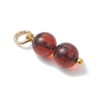 Natural Amber Round Pendants PALLOY-JF04989-1