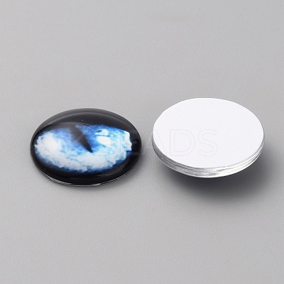 Glass Cabochons LS-GLAA-WH0033-75F-08-1