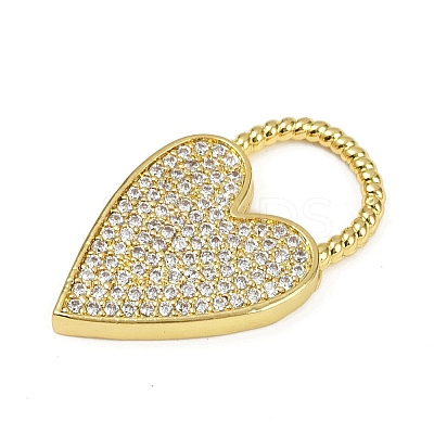 Brass Micro Pave Cubic Zirconia Pendants KK-M322-40G-1