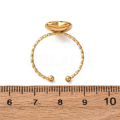 304 Stainless Steel Enamel Cuff Rings for Women RJEW-F194-05G-1