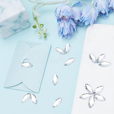 200Pcs Acrylic Rhinestone Cabochons OACR-FG0001-12-1