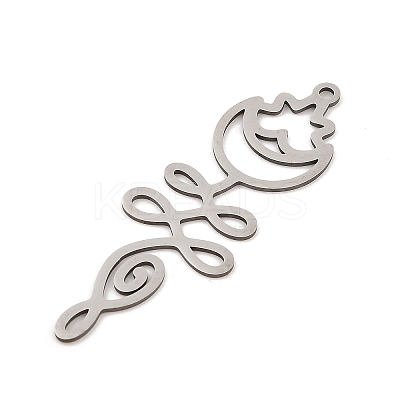 201 Stainless Steel Big Pendants STAS-Z109-07P-1