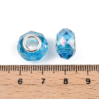 Transparent Glass European Beads GPDL-N004-D14mm-A09-1
