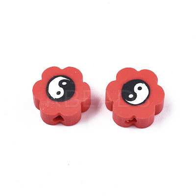 Handmade Polymer Clay Beads CLAY-S096-046-1