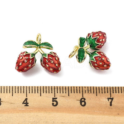 Brass Enamel Pendants KK-R229-07G-06-1