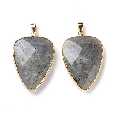Faceted Natural Labradorite Pendants X-G-F340-02D-1