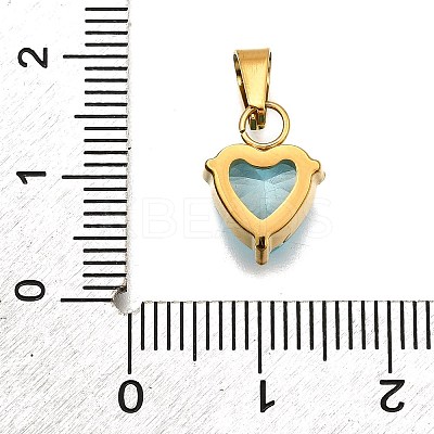304 Stainless Steel Micro Pave Cubic Zirconia Pendants STAS-B086-13G-03-1