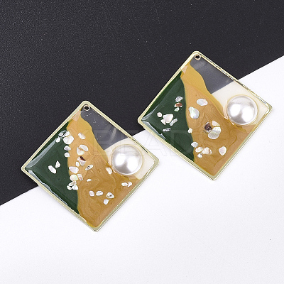 Epoxy Resin Pendants RESI-S365-47A-1