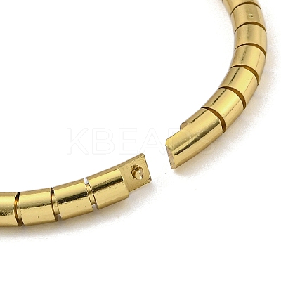 PVD Vacuum Plating 202 Stainless Steel Column Hinged Bangles for Women Men BJEW-M317-06D-G-1