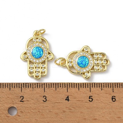 Brass Micro Pave Cubic Zirconia Pendants KK-A197-14G-1