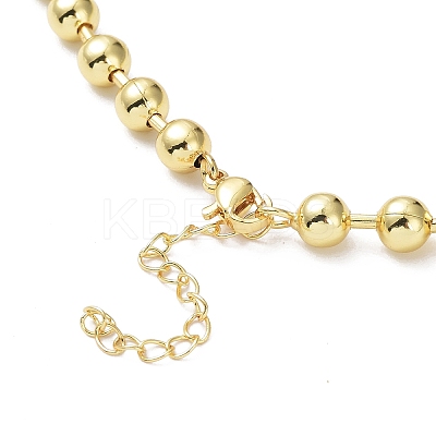 Rack Plating Brass Ball Chain Necklaces for Women LS-NJEW-G102-01C-G-1