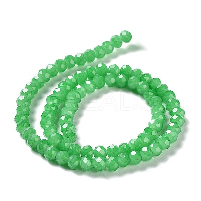 Baking Paint Imitation Jade Glass Bead Strands DGLA-A034-J8MM-A10-1