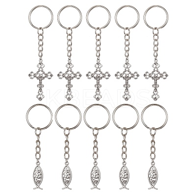Tibetan Style Alloy Keychain KEYC-JKC00555-01-1