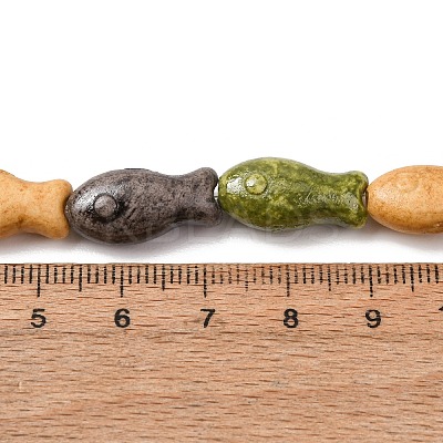 Vintage Handmade Porcelain Beads Strands PR-CBAA37B-01F-1