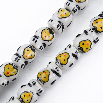 Handmade Porcelain Bead Strands PORC-N007-14D-1