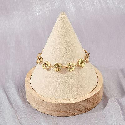 304 Stainless Steel Link Chain Bracelets for Women BJEW-Z143-26G-1