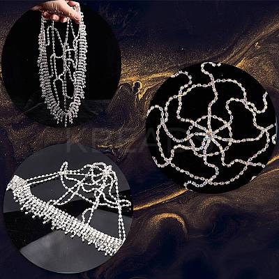Alloy Rhinestone Mesh Headbands OHAR-WH20007-05P-01-1