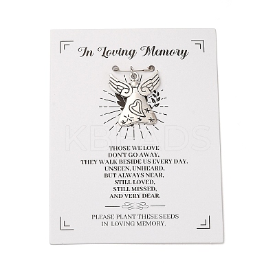 DIY Funeral Memorial Charm Keepsakes Brooch Making Kit DIY-FH0006-35A-1