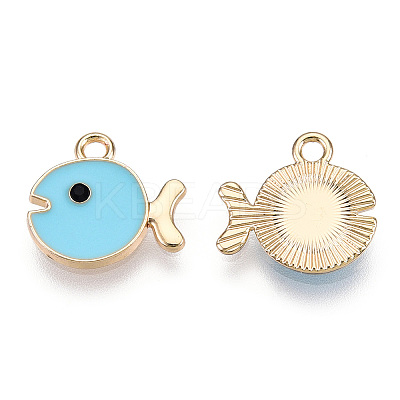 Light Gold Plated Alloy Pendants ENAM-T009-19A-1