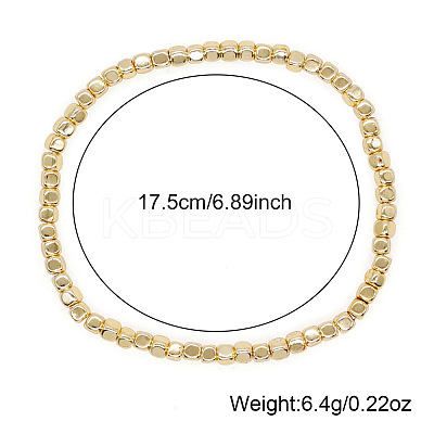 Summer Synthetic Gemstone Square Beaded Stretch Bracelets ME2260-1