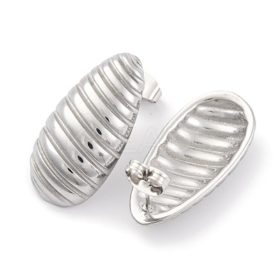 Non-Tarnish Teardrop 304 Stainless Steel Earring for Women EJEW-H013-08P-1