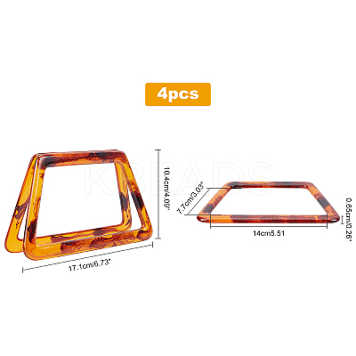 4Pcs 2 Colors Plastic Bag Handle KY-PH0001-13-1