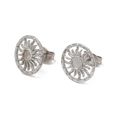 Non-Tarnish 304 Stainless Steel Stud Earring Cabochon Settings EJEW-I281-02P-1