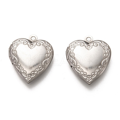 Non-Tarnish 316 Stainless Steel Locket Pendants X-STAS-O135-06P-1