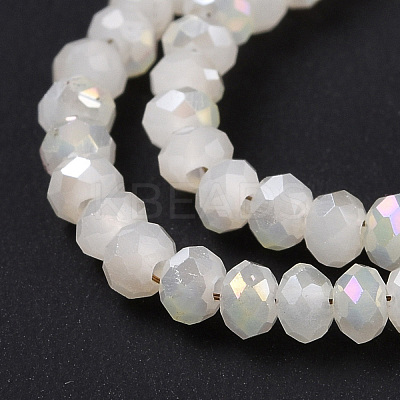 Electroplate Glass Faceted Rondelle Beads Strands EGLA-D020-3x2mm-05-1