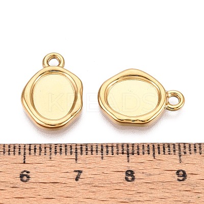 304 Stainless Steel Pendant Cabochon Settings X-STAS-T067-11G-1