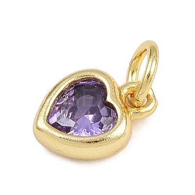 Brass with Cubic Zirconia Pendants KK-A269-67A-G-1