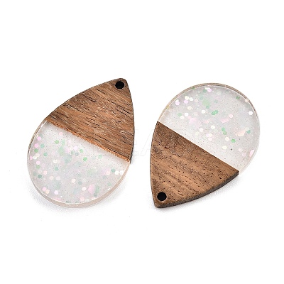 Epoxy Resin & Walnut Wood Pendants RESI-T057-11A-1
