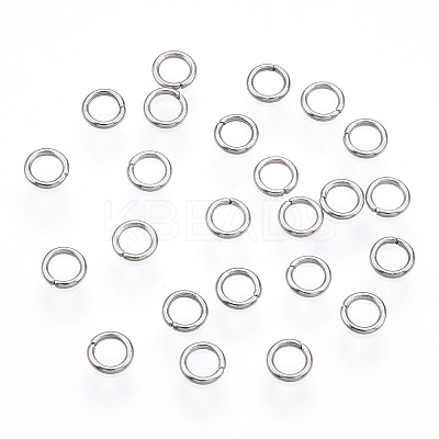 Non-Tarnish 304 Stainless Steel Open Jump Rings X-STAS-R065-45-1
