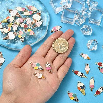 40Pcs 8 Styles Alloy Pendants ENAM-CJ0003-40-1