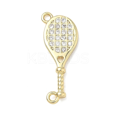 Brass Micro Pave Clear Cubic Zirconia Pendants KK-I476-08G-1
