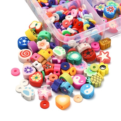 15 Style Handmade Polymer Clay Beads CLAY-YW0001-57-1