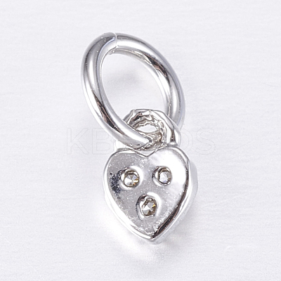 Brass Micro Pave Cubic Zirconia Charms ZIRC-E135-29P-1