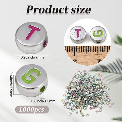 1000Pcs Opaque Acrylic Beads OACR-PA0001-34D-1
