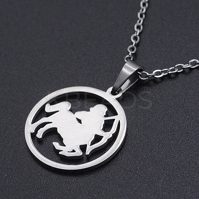 Non-Tarnish 201 Stainless Steel Pendants Necklaces NJEW-S105-JN626-9-1